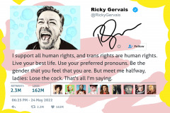 Famous Tweets -Ricky Gervais – Ladies, Lose The Cock