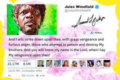 Famous Tweets - Samuel Jackson - Pulp-Fiction - And You Will Know My Name