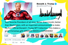 Famous Tweets - Trump - America Needs A Superhero
