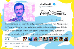 Famous Tweets - Vitalik Buterin -Compassion For Everyone  PatrickWanisArt