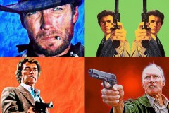 Clint Eastwood Collage - blue & green
