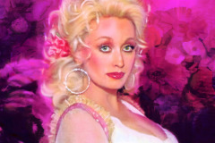 Dolly Parton Portrait - Roses